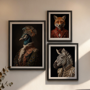 The Regal & Ruthless Animal Bundle | Gallery Wall Set of 3 Prints