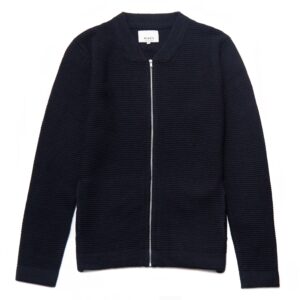 Ligenza Knitted Zip Through Cardigan in Black