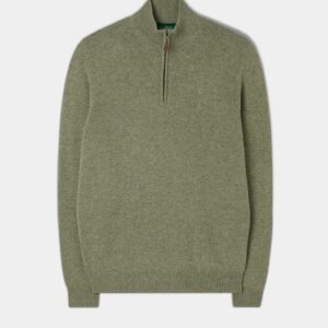 Men's Lambswool 1/4 Zip Jumper in Orchard - Regular Fit