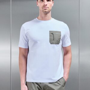 Active Cargo T-Shirt in White Olive
