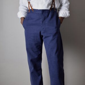 Washed Cotton Drill Fishtail Back Work Trousers (TR100)