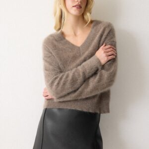 Bonded Leather Mini Skirt | Black