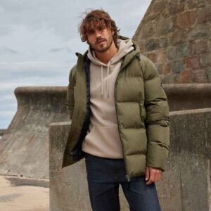 Menka Mens Padded Jacket - Khaki