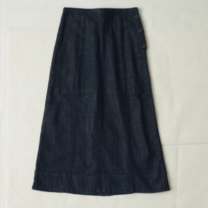 Patch Pocket Organic Indigo Denim Skirt | Indigo