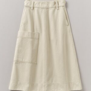 Denim Skirt | Ecru