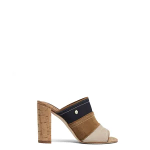 Santorini Heeled Mule - Tri-Colour