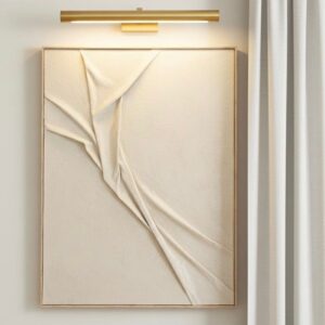 Brisa Cream Textured Canvas Wall Art with Wooden Frame