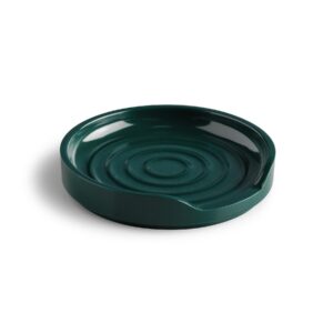 Zeal Round Melamine Spoon Rest, Forest Green