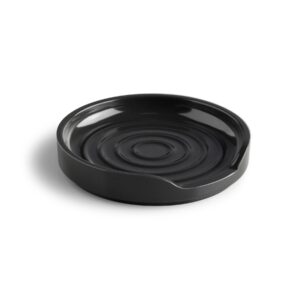 Zeal Round Spoon Rest, Dark Grey