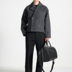 Mika - Unisex Double Breasted Wool Jacket - Grey