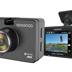 Kenwood DRV-A610W Dash Cam with 2.0" LCD Display, 64GB SD Card, 4K Full High Definition Recording & Wireless Link