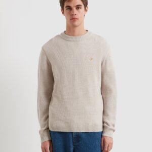 Allerton Lambswool Sweater In White Smoke