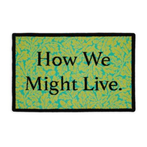 HOW WE MIGHT LIVE Jeremy Deller Doormat - Chartreuse