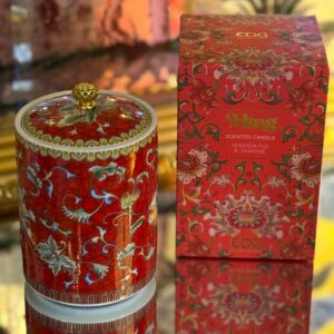 Luxury Fig Jasmine Candle in Decorative Ceramic 'Ming' Jar