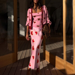 Pink Hearts Dorris Skirt
