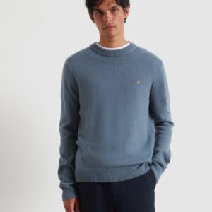 Maidstone Lambswool Sweater In Chalk Blue